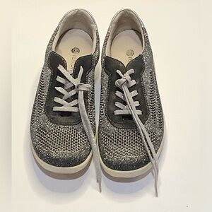 Remonte Soft Women's SZ 9 Black Silver Casual Shoes Sneakers